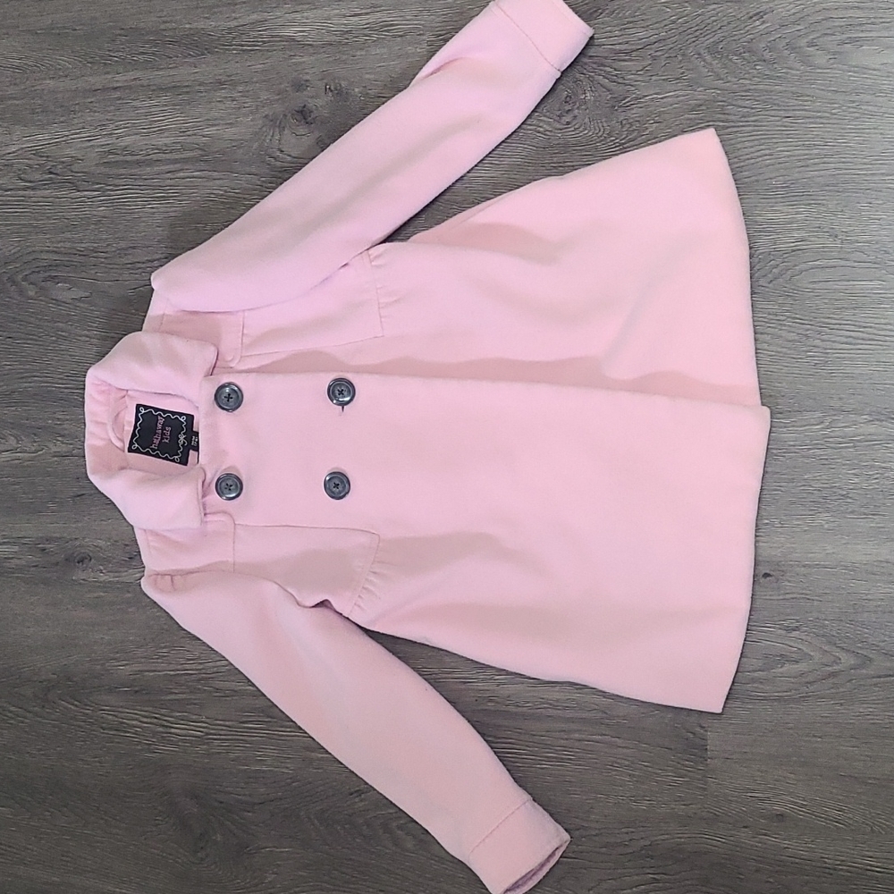 Girls pink peacoat